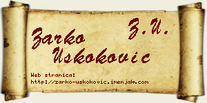 Žarko Uskoković vizit kartica